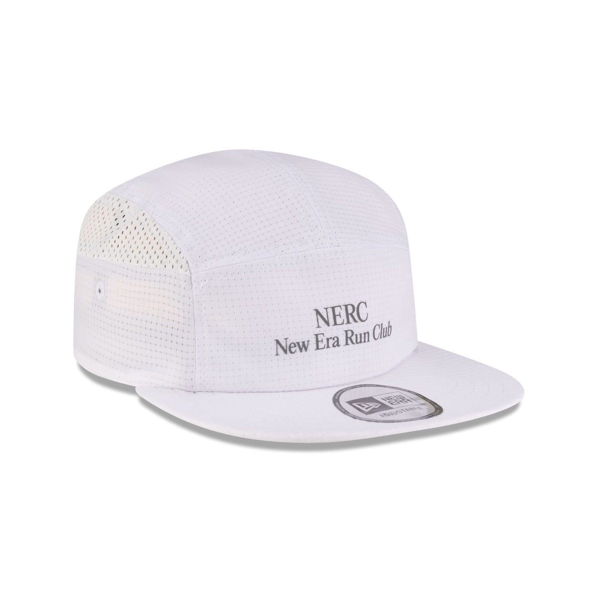New Era Cap Run Club White Camper Strapback Hat