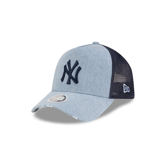New York Yankees Denim Blue Women's 9FORTY A-Frame Trucker Hat
