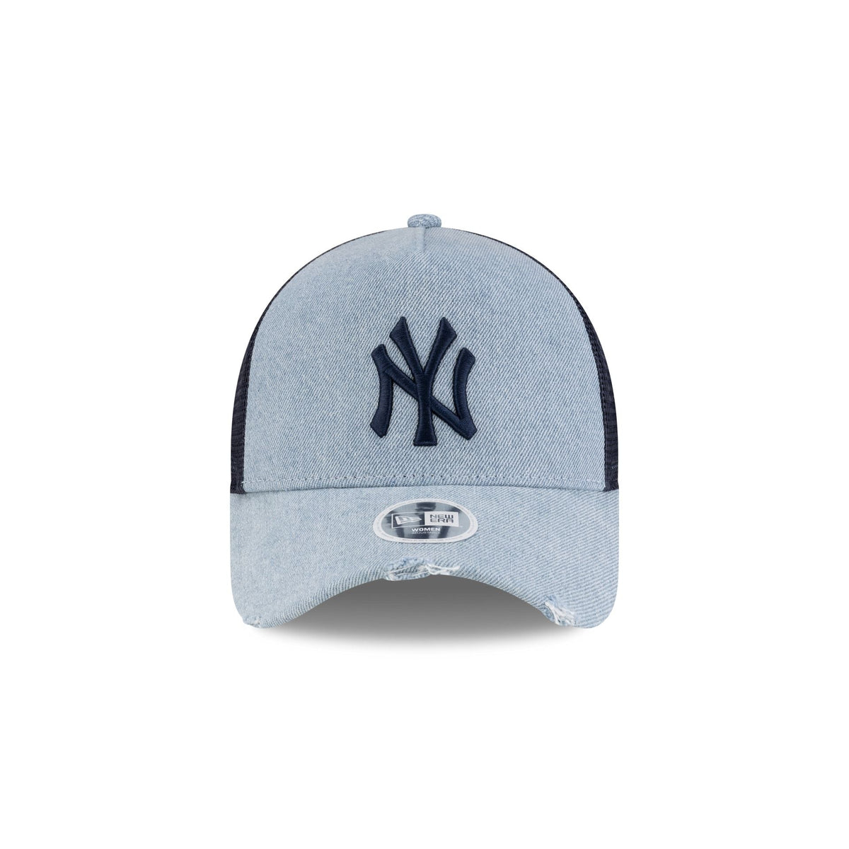 New York Yankees Denim Blue Women's 9FORTY A-Frame Trucker Hat