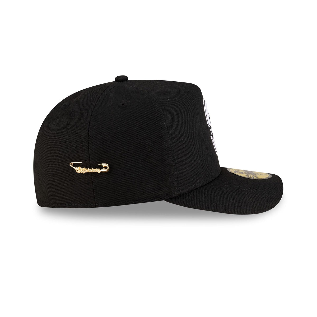 Seattle Mariners Black Script Safety Pin 59FIFTY A-Frame Fitted Hat