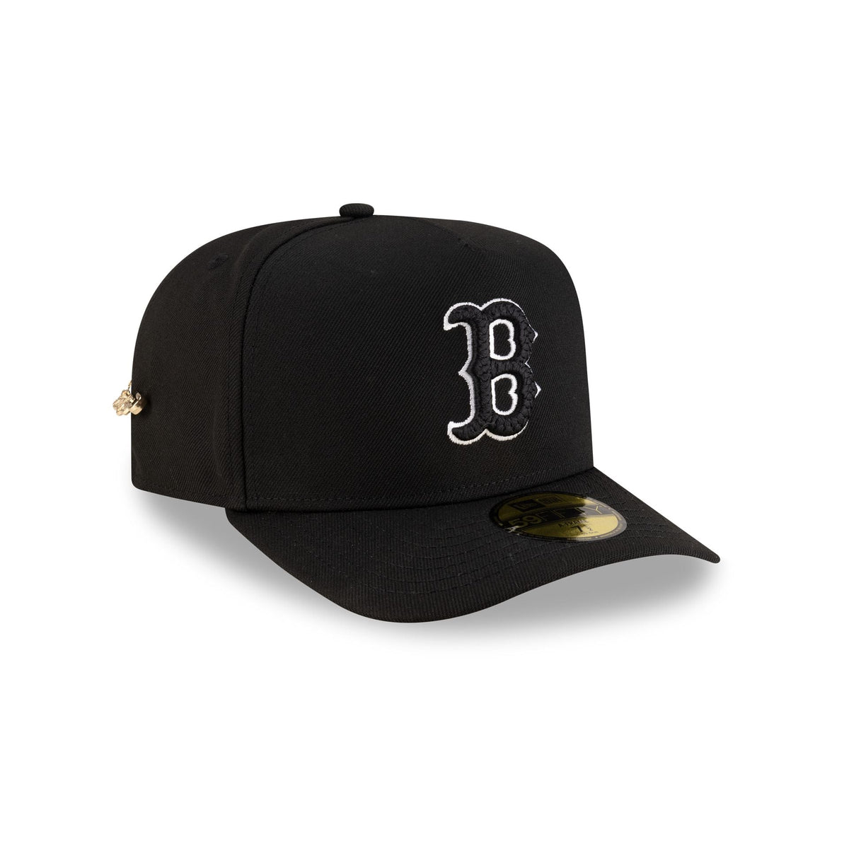 Boston Red Sox Black Script Safety Pin 59FIFTY A-Frame Fitted Hat