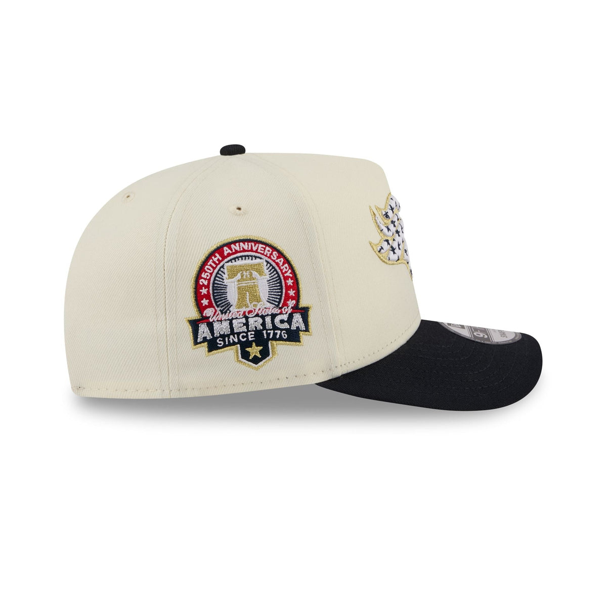 Denver Broncos Chrome White Stars and Stripes 9FIFTY A-Frame Snapback Hat