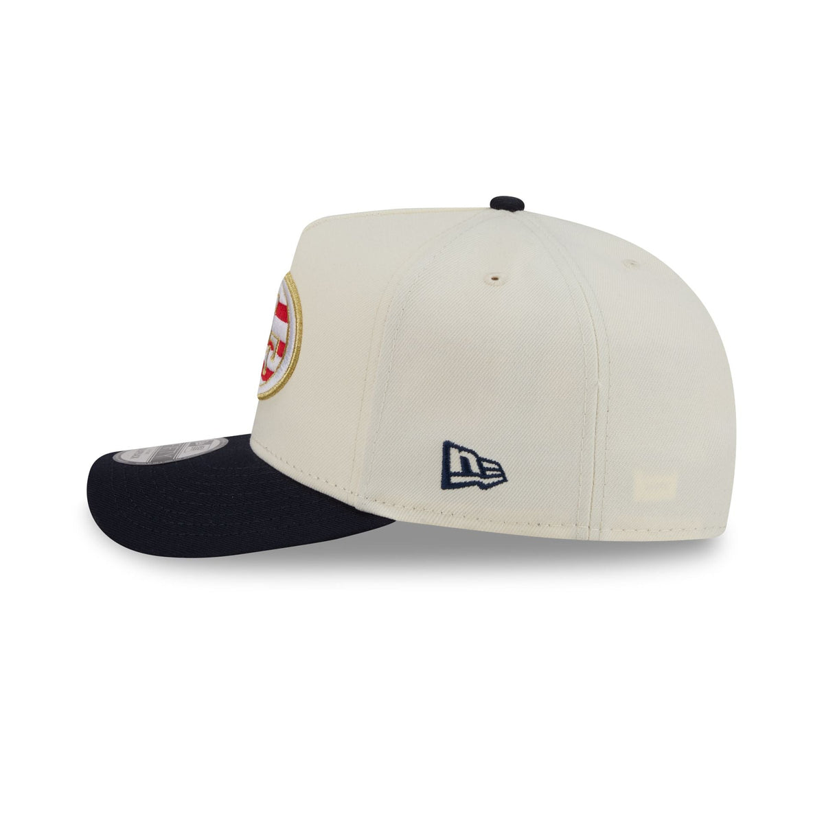 San Francisco 49ers Chrome White Stars and Stripes 9FIFTY A-Frame Snapback Hat