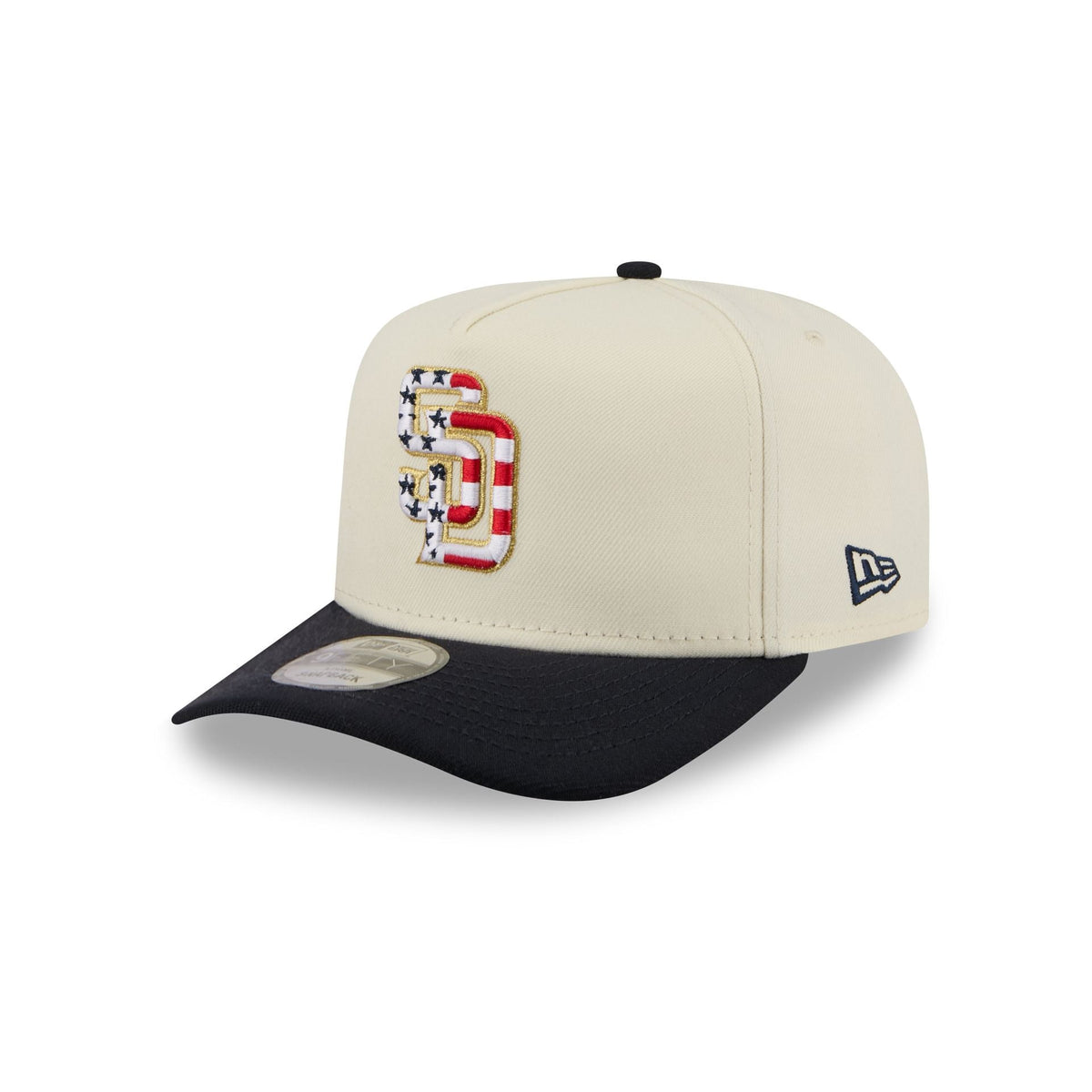 San Diego Padres Chrome White Stars and Stripes 9FIFTY A-Frame Snapback Hat