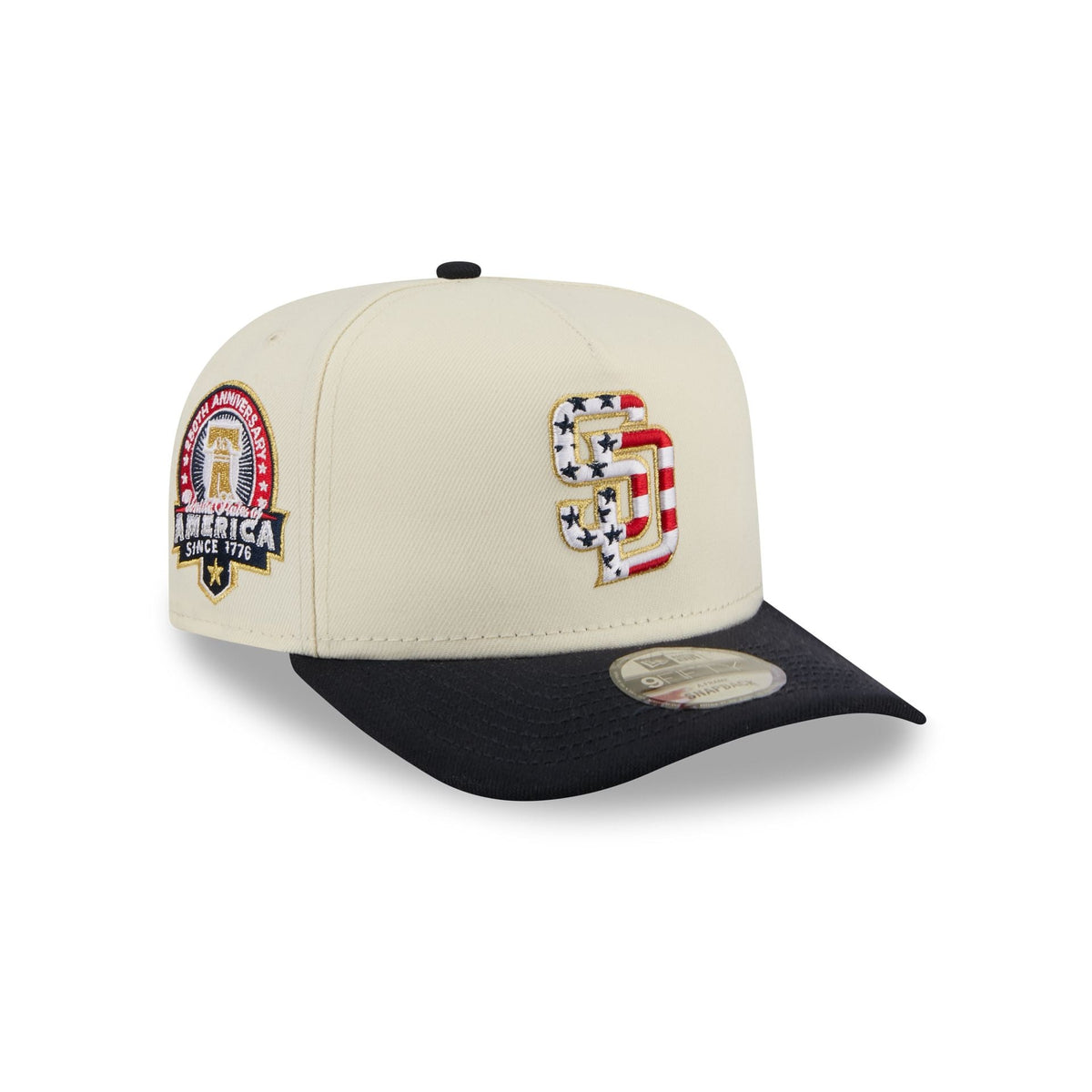 San Diego Padres Chrome White Stars and Stripes 9FIFTY A-Frame Snapback Hat