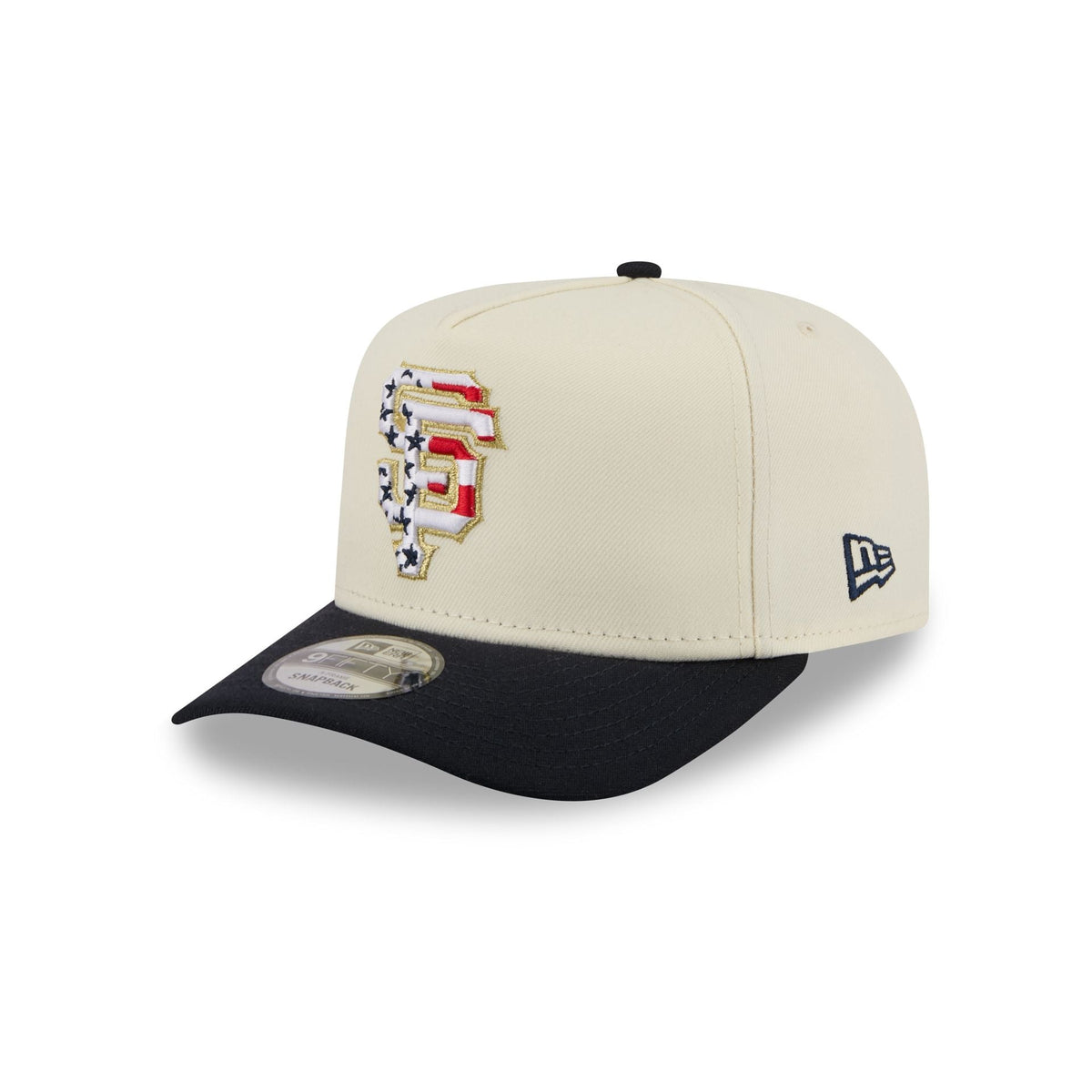 San Francisco Giants Chrome White Stars and Stripes 9FIFTY A-Frame Snapback Hat