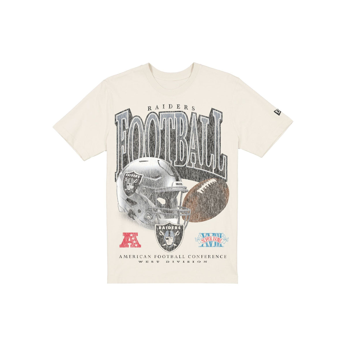 Las Vegas Raiders Sport Classics Distressed Print Chrome T-Shirt