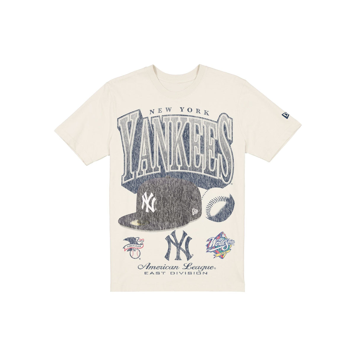 New York Yankees Sport Classics Distressed Print Chrome T-Shirt