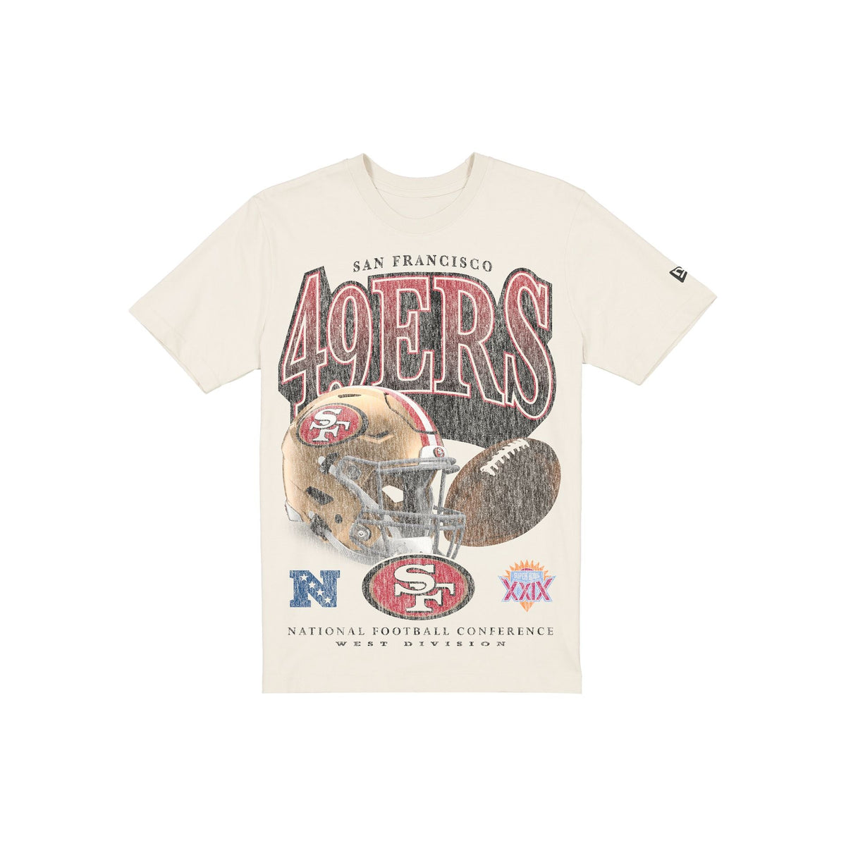 San Francisco 49ers Sport Classics Distressed Print Chrome T-Shirt