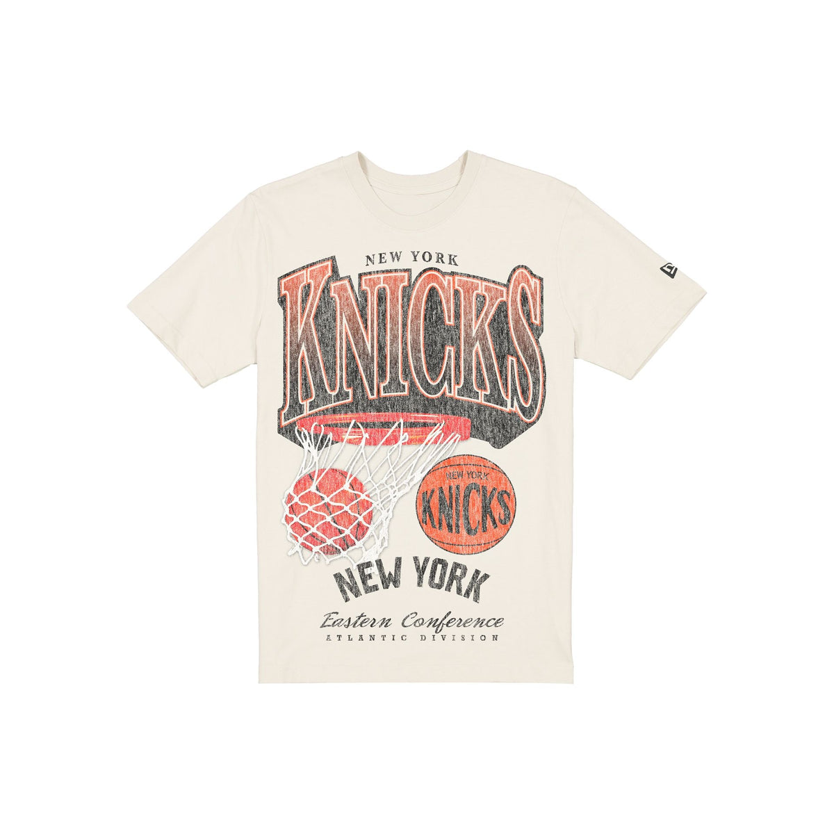 New York Knicks Sport Classics Distressed Print Chrome T-Shirt
