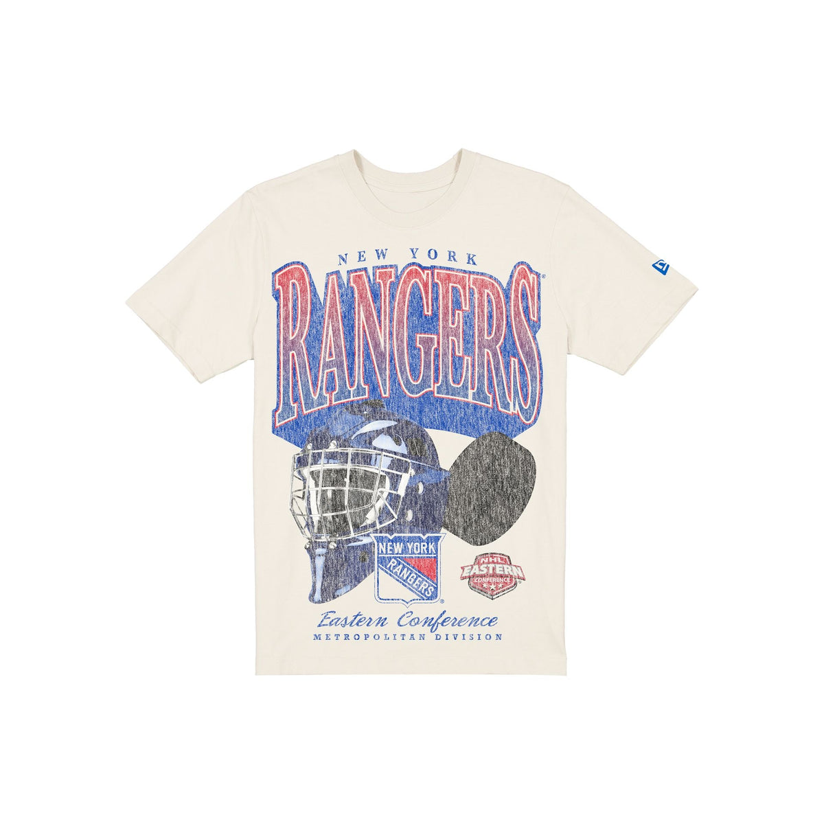 New York Rangers Sport Classics Distressed Print Chrome T-Shirt