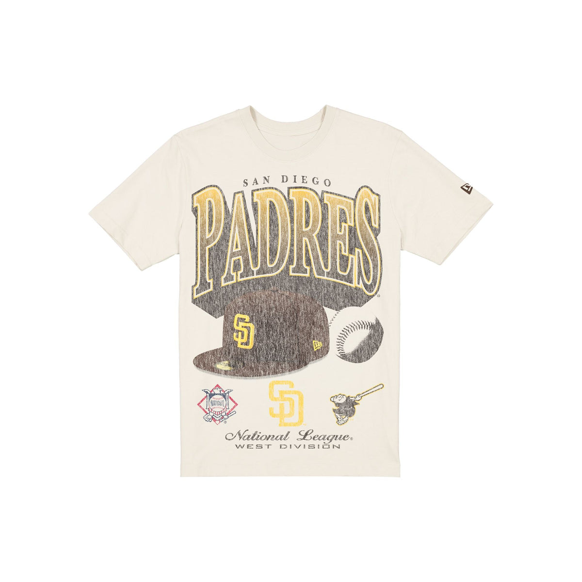San Diego Padres Sport Classics Distressed Print Chrome T-Shirt