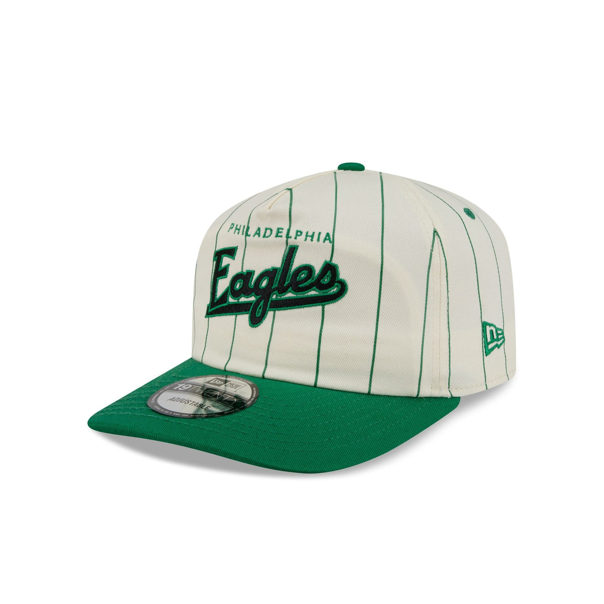 Philadelphia Eagles Chrome White Pinstripe 19TWENTY Snapback Hat