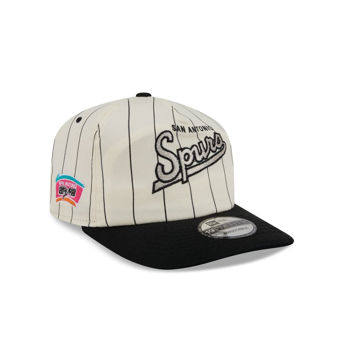 San Antonio Spurs Chrome White Pinstripe 19TWENTY Snapback Hat