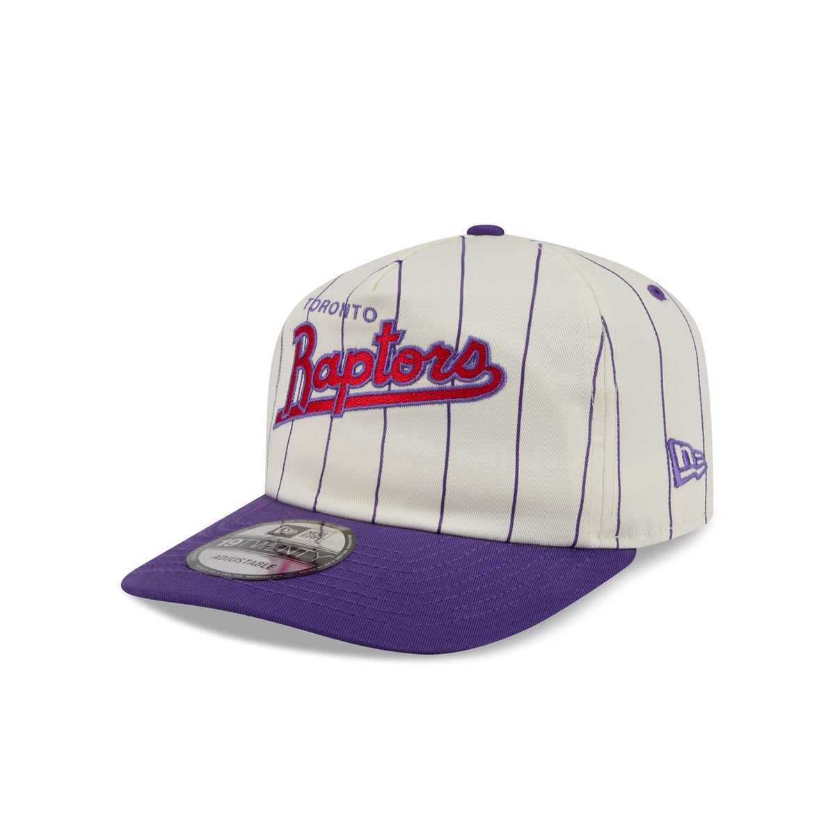Toronto Raptors Chrome White Pinstripe 19TWENTY Snapback Hat