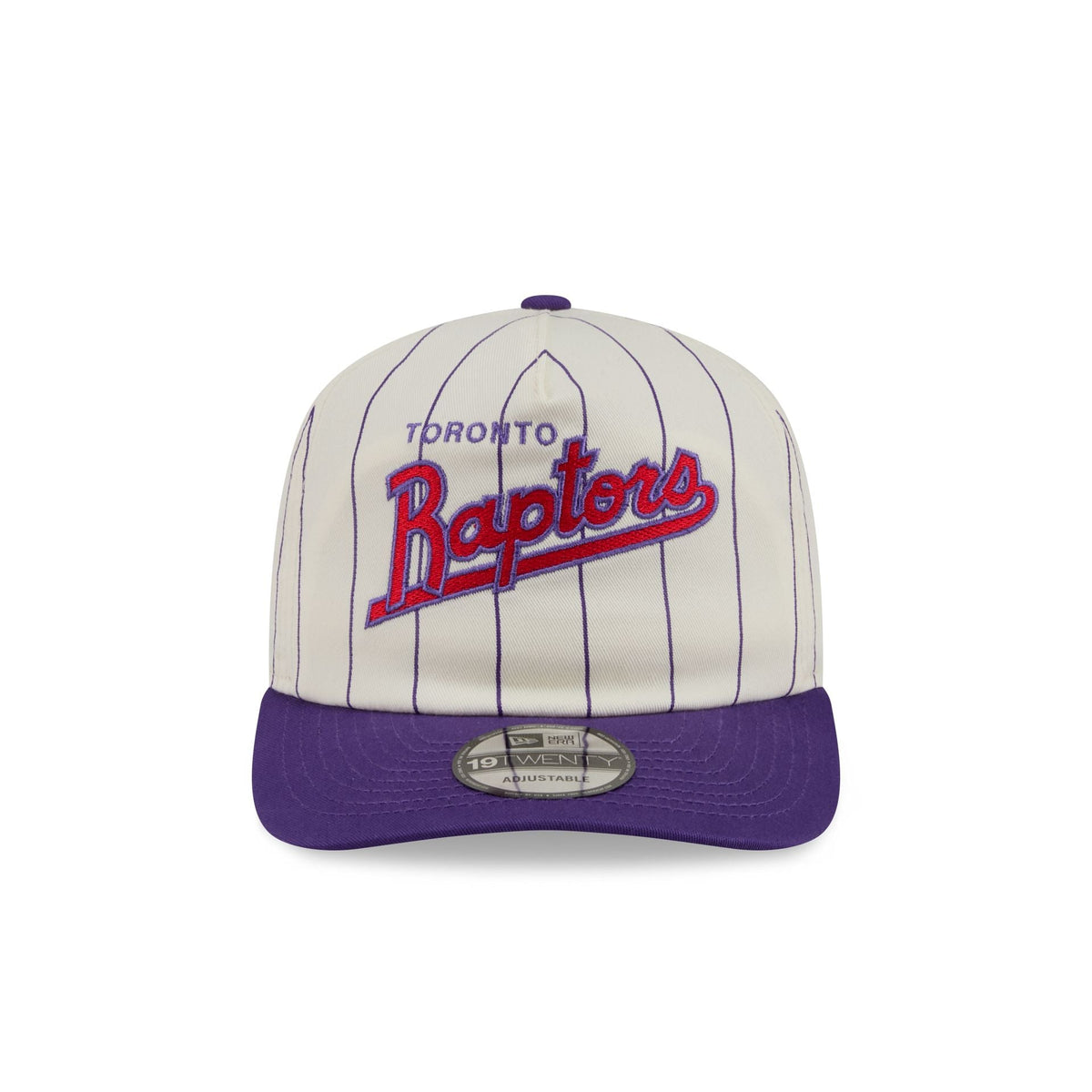 Toronto Raptors Chrome White Pinstripe 19TWENTY Snapback Hat
