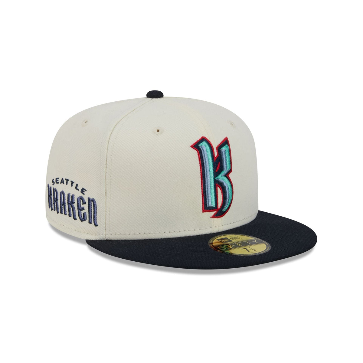 Seattle Kraken Deceptor Chrome White 59FIFTY Fitted Hat