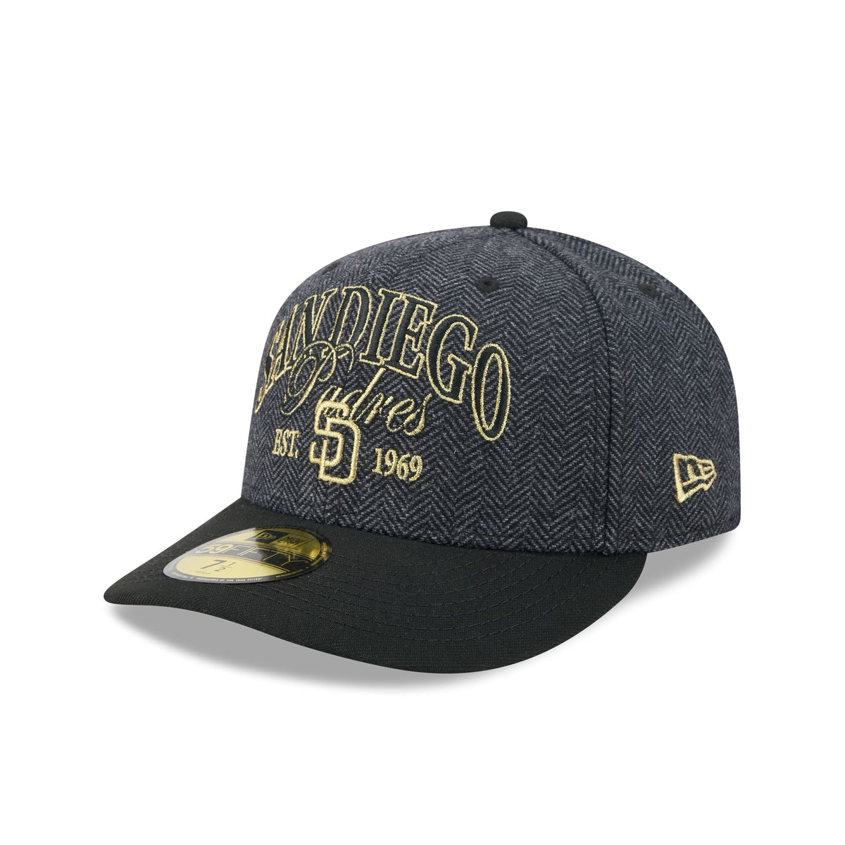 San Diego Padres Black Faux Wool 59FIFTY Fitted Hat