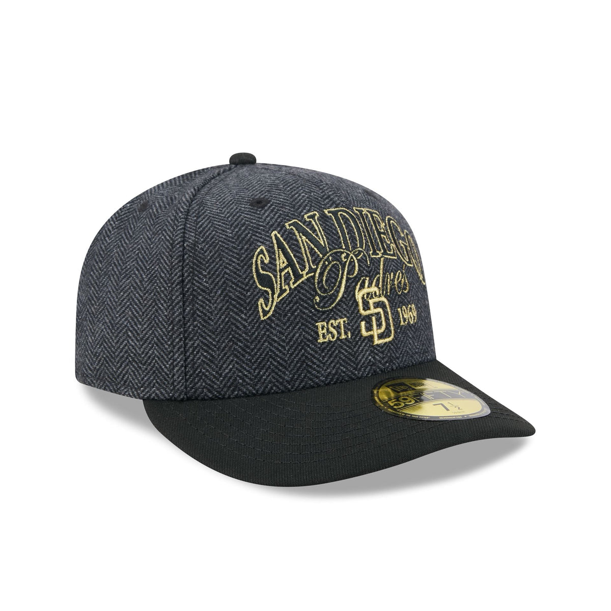 San Diego Padres Black Faux Wool 59FIFTY Fitted Hat