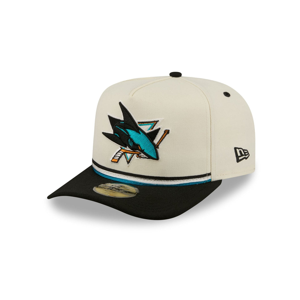 San Jose Sharks Vintage Stripe 59FIFTY A-Frame Fitted Hat