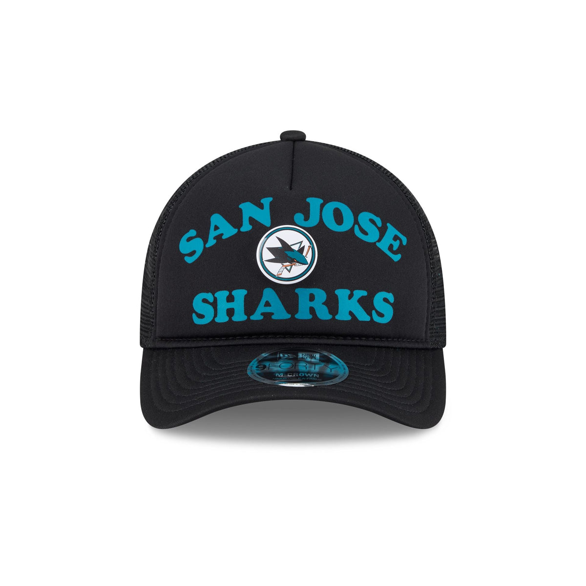 San Jose Sharks Button 9FORTY M-Crown A-Frame Trucker Hat