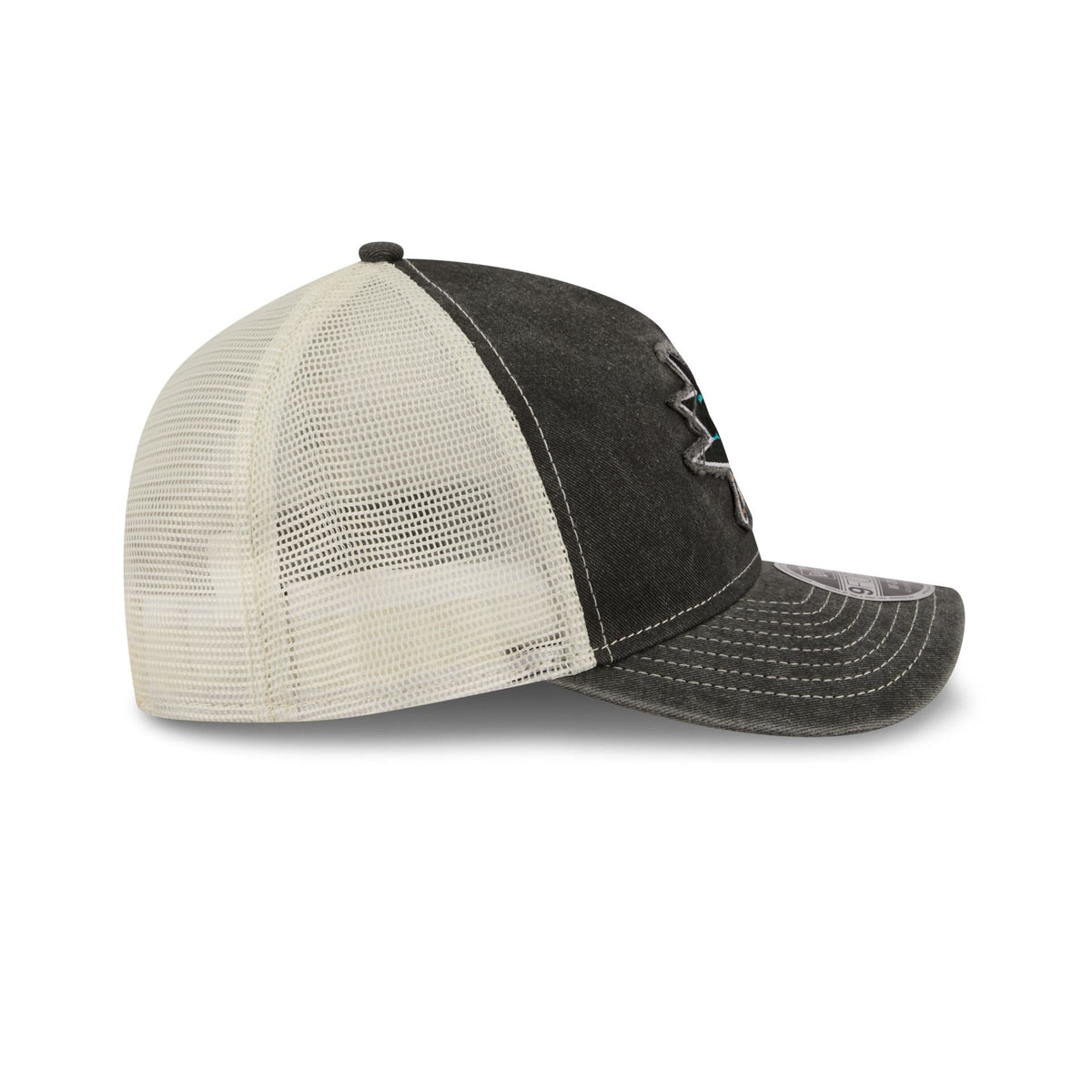San Jose Sharks Frayed Logo 9FORTY M-Crown A-Frame Trucker Hat