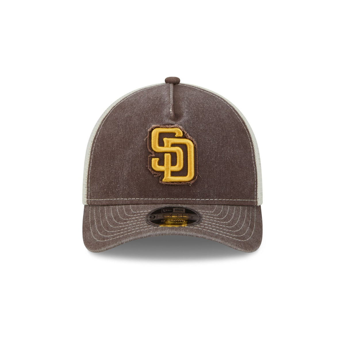 San Diego Padres Frayed Logo 9FORTY M-Crown A-Frame Trucker Hat
