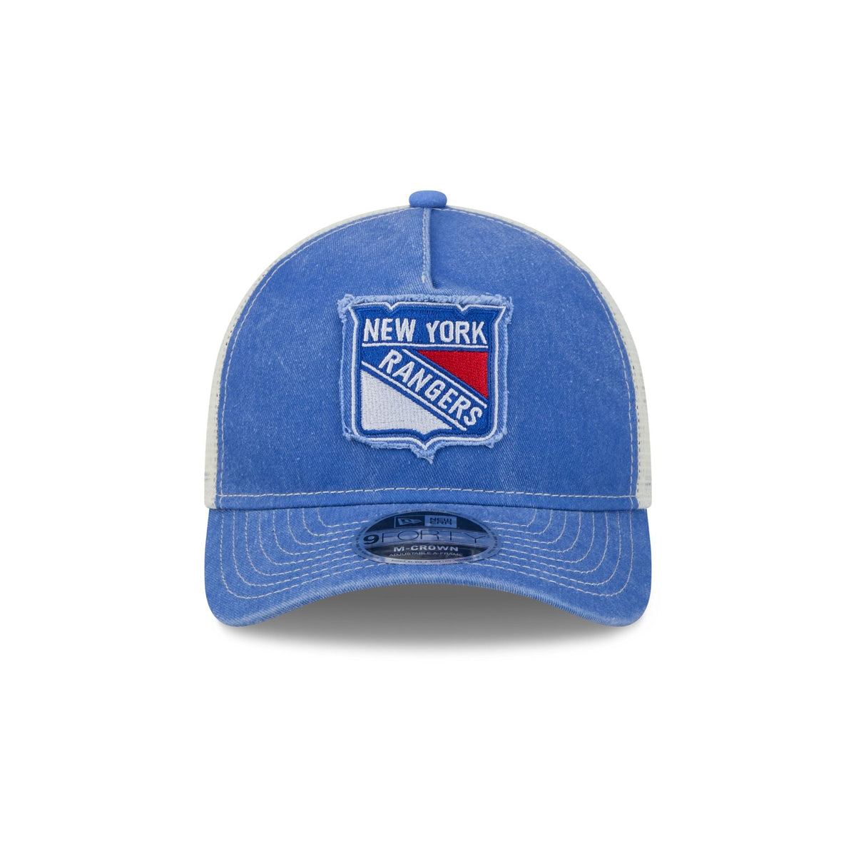 New York Rangers Frayed Logo 9FORTY M-Crown A-Frame Trucker Hat