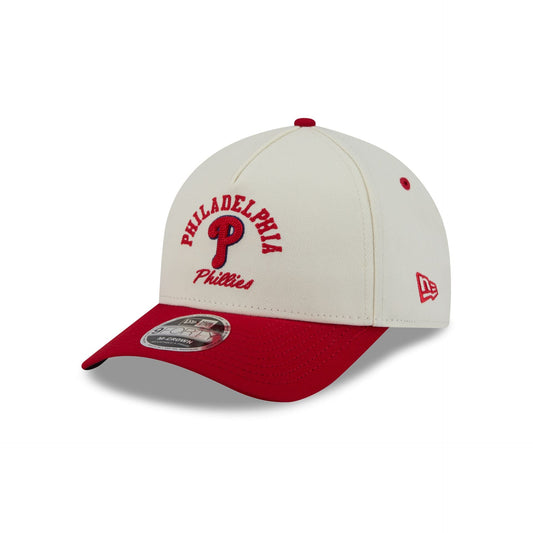 Philadelphia Phillies Arched Graphic Chrome White 9FORTY M-Crown A-Frame Snapback Hat
