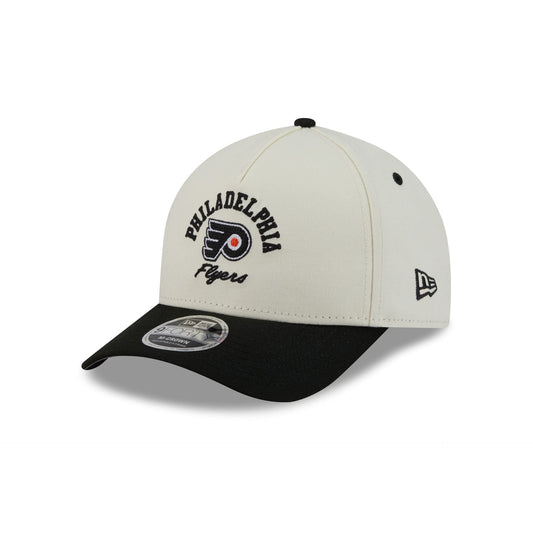 Philadelphia Flyers Arched Graphic Chrome White 9FORTY M-Crown A-Frame Snapback Hat