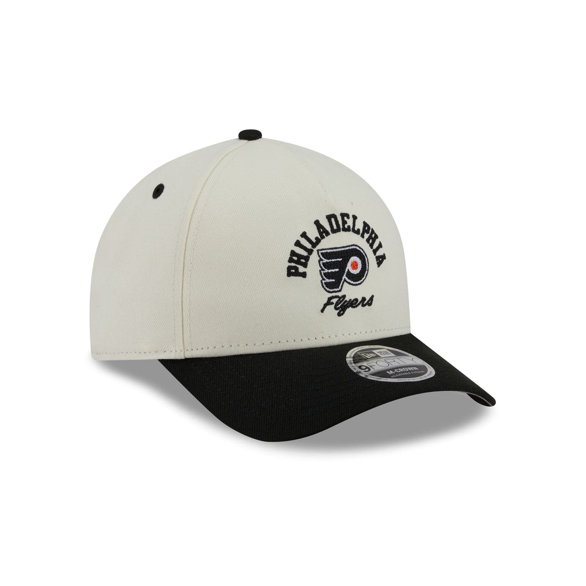 Philadelphia Flyers Arched Graphic Chrome White 9FORTY M-Crown A-Frame Snapback Hat