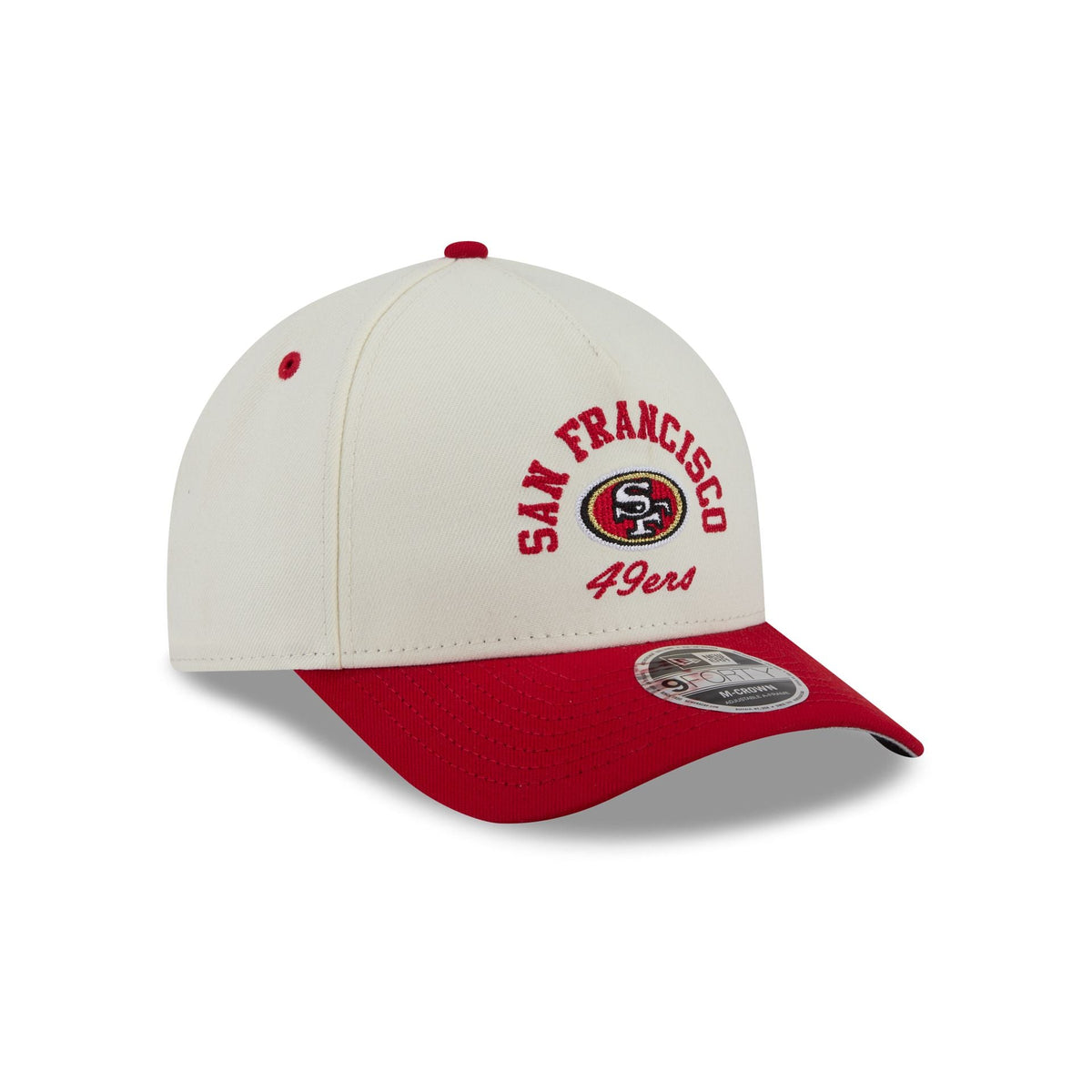 San Francisco 49ers Arched Graphic Chrome White 9FORTY M-Crown A-Frame Snapback Hat