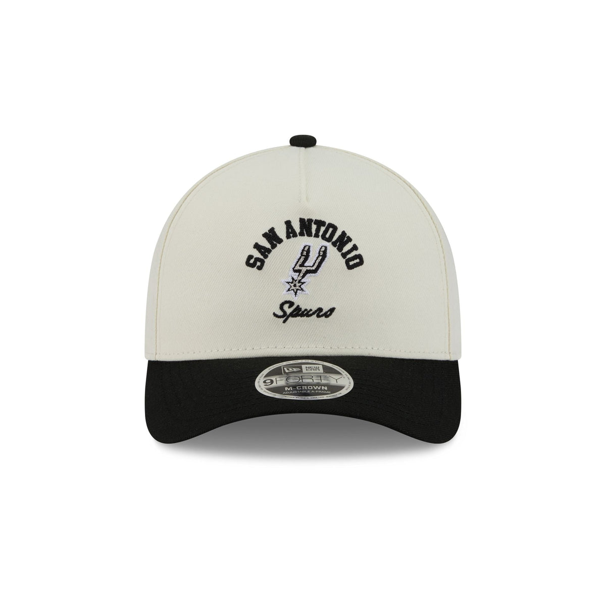 San Antonio Spurs Arched Graphic Chrome White 9FORTY M-Crown A-Frame Snapback Hat