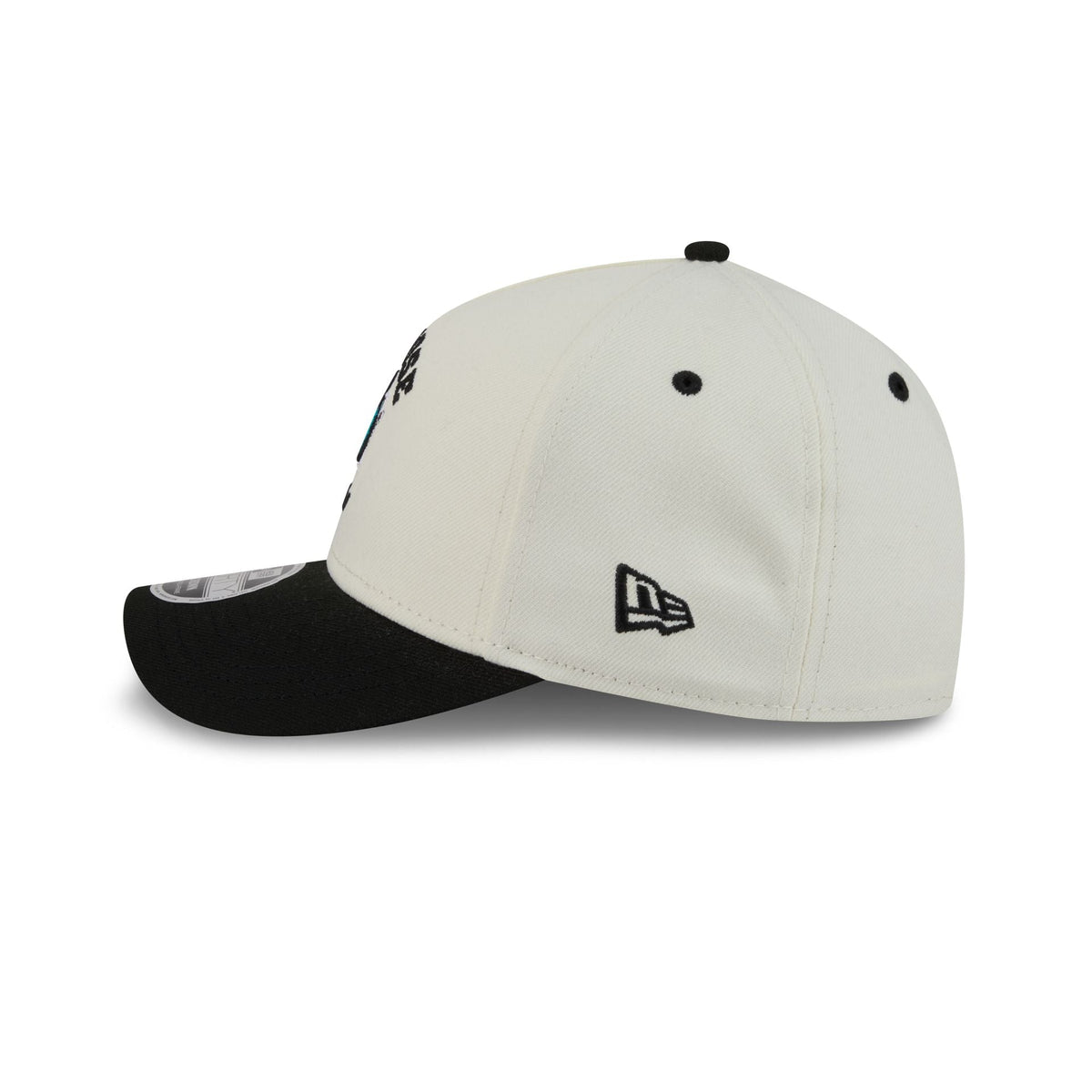 San Jose Sharks Arched Graphic Chrome White 9FORTY M-Crown A-Frame Snapback Hat