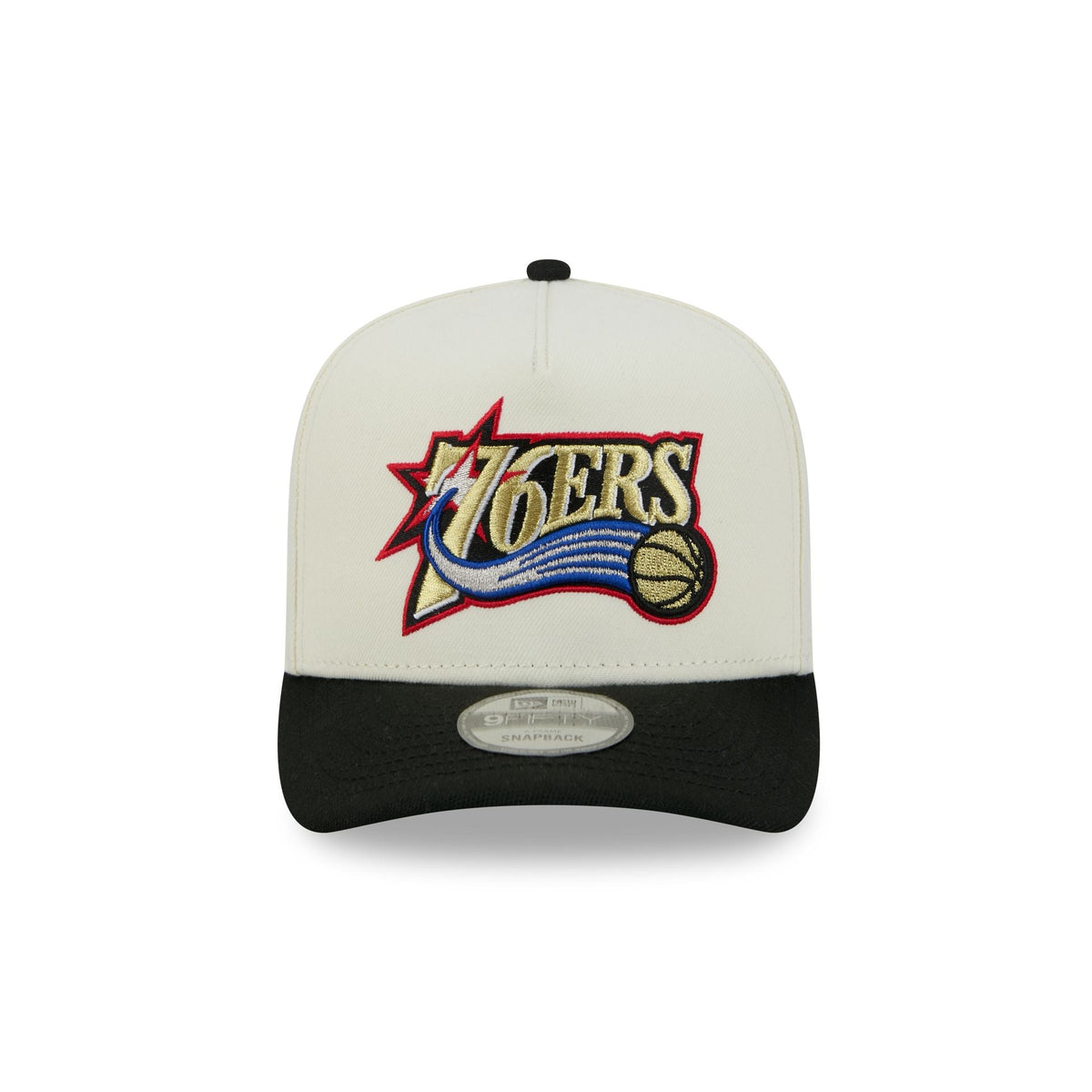 Philadelphia 76ers Statement Back Chrome White 9FIFTY A-Frame Snapback Hat