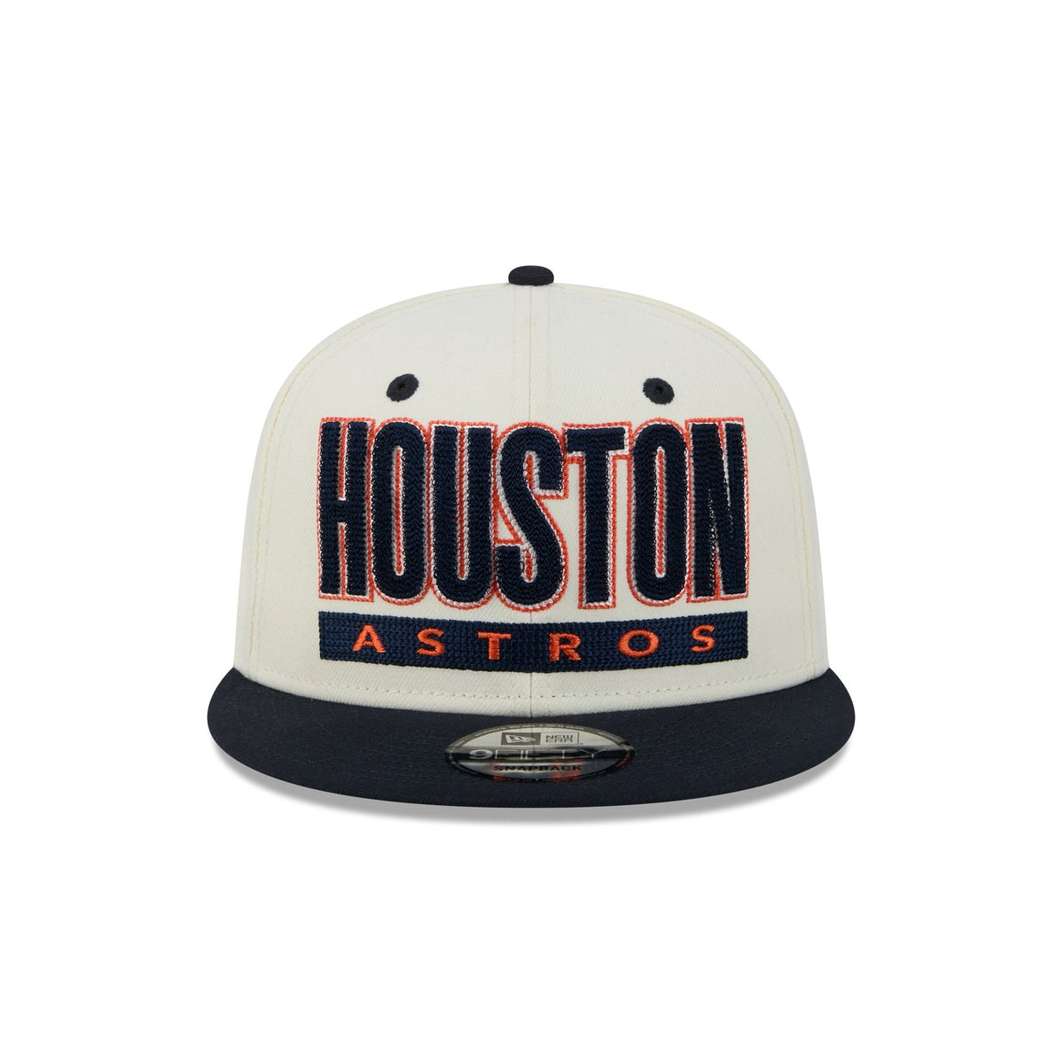 Houston Astros Classic Stacked Chrome 9FIFTY Snapback Hat