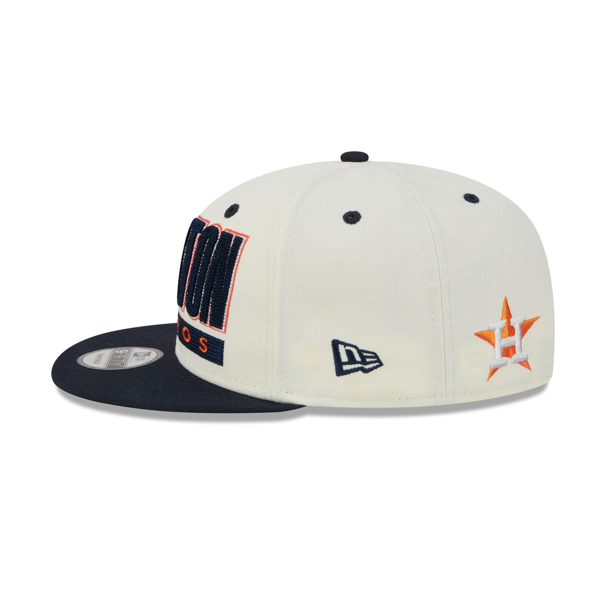 Houston Astros Classic Stacked Chrome 9FIFTY Snapback Hat