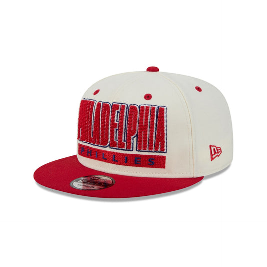 Philadelphia Phillies Classic Stacked Chrome 9FIFTY Snapback Hat