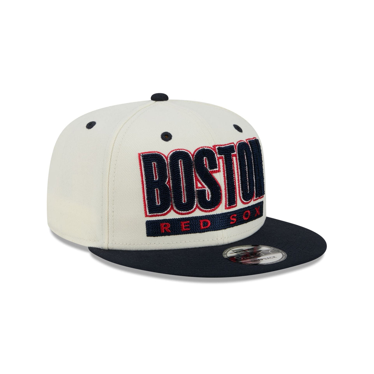 Boston Red Sox Classic Stacked Chrome 9FIFTY Snapback Hat