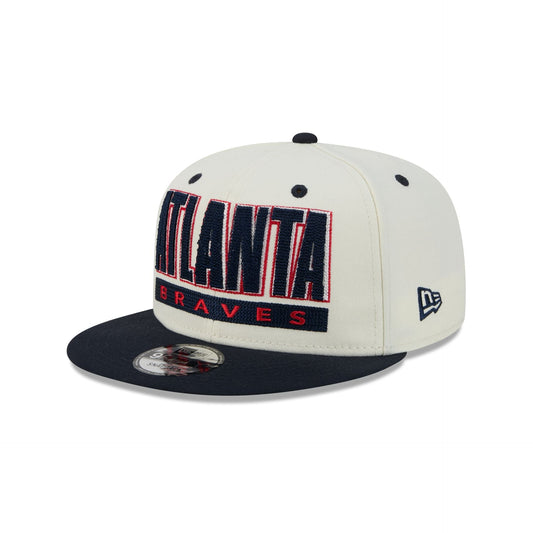 Atlanta Braves Classic Stacked Chrome 9FIFTY Snapback Hat