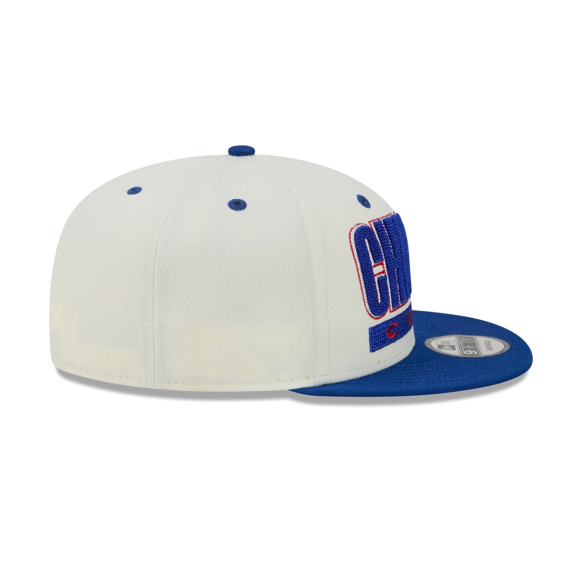 Chicago Cubs Classic Stacked Chrome 9FIFTY Snapback Hat