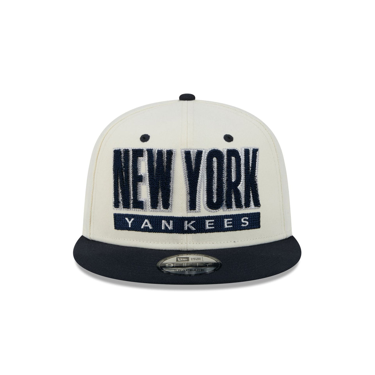 New York Yankees Classic Stacked Chrome 9FIFTY Snapback Hat