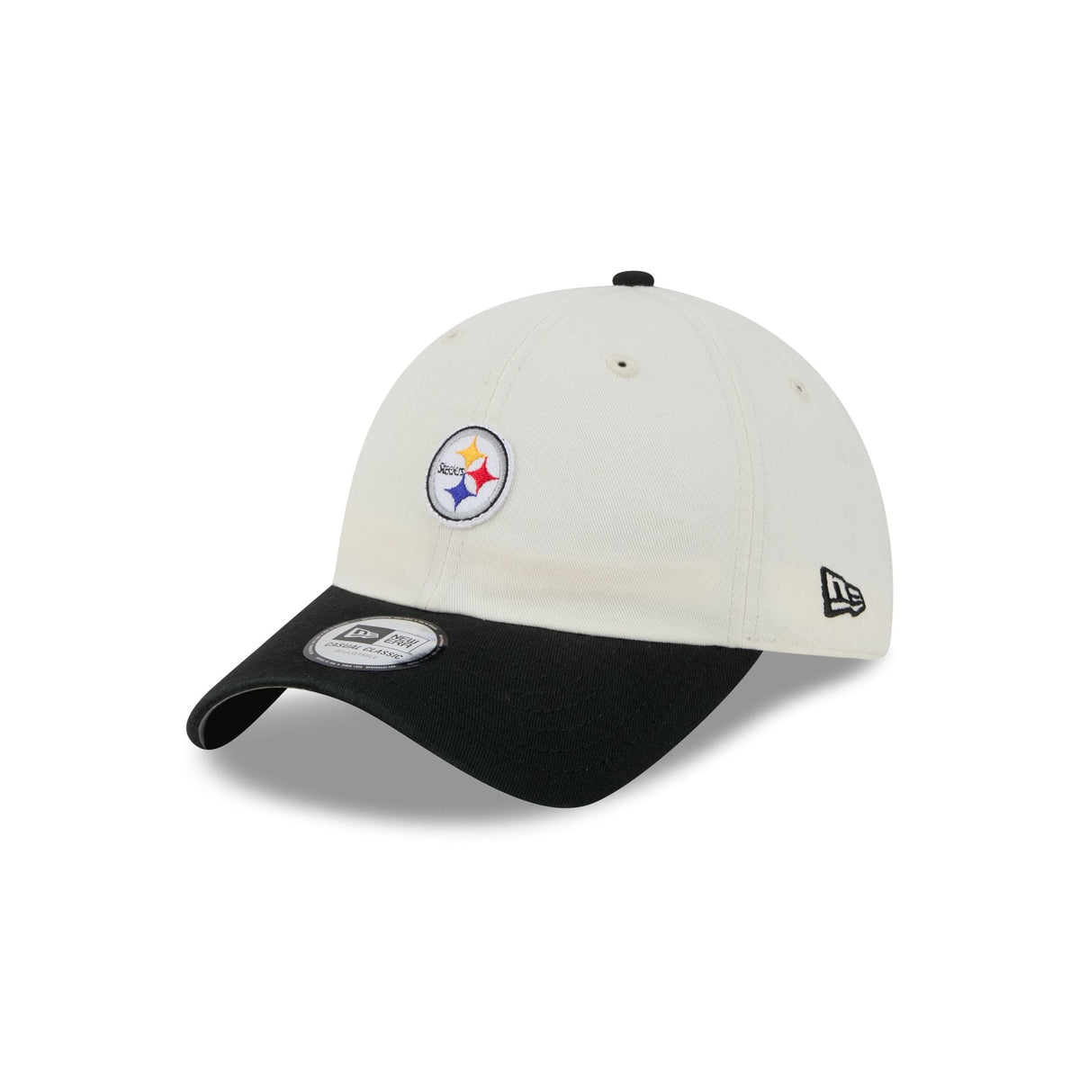 Pittsburgh Steelers Mini Logo Chrome White Casual Classic Adjustable Hat