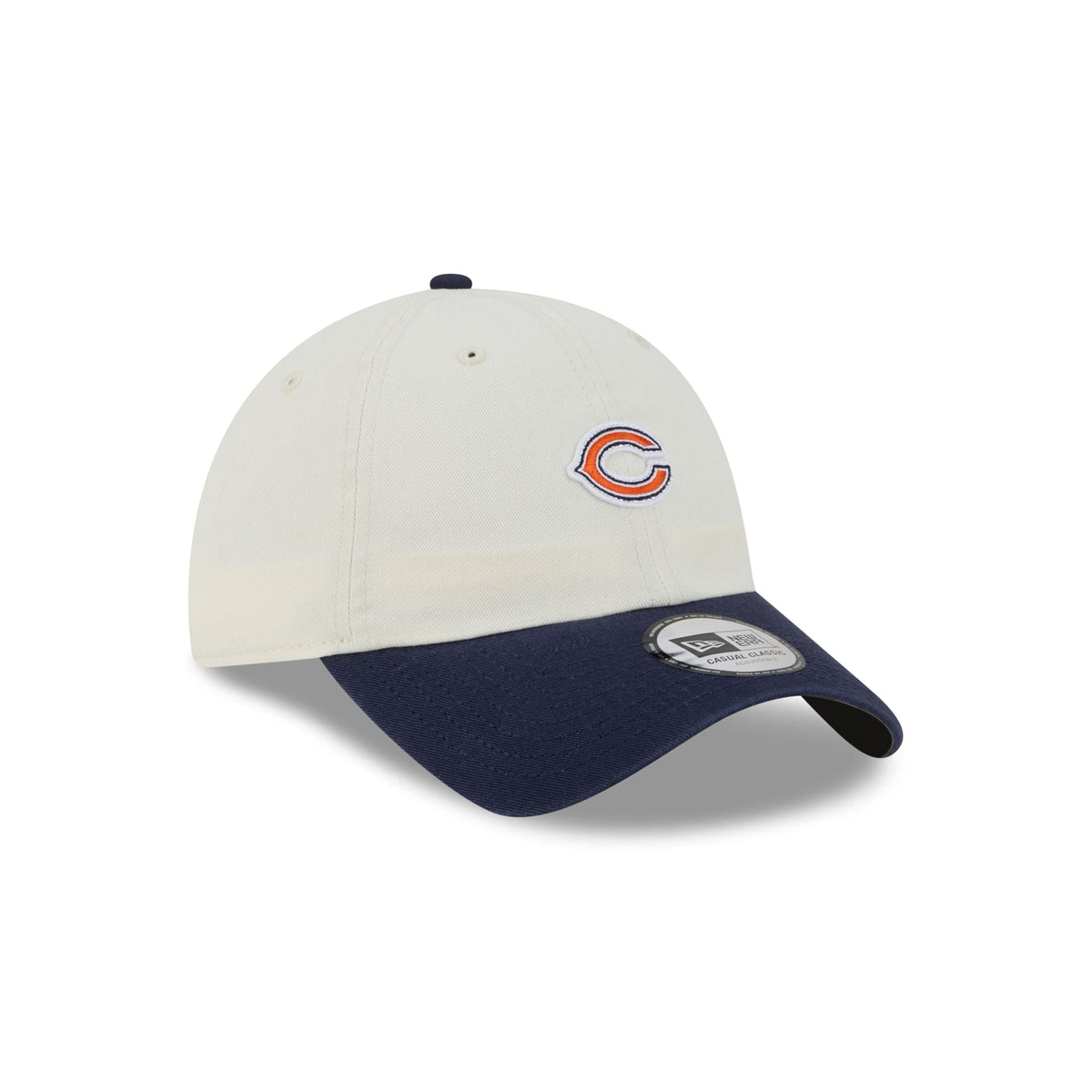 Chicago Bears Mini Logo Chrome White Casual Classic Adjustable Hat