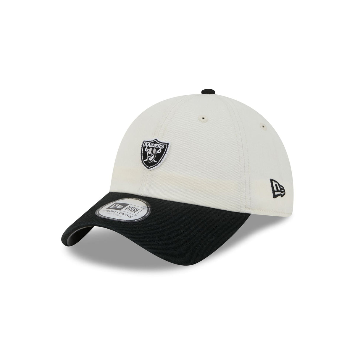 Las Vegas Raiders Mini Logo Chrome White Casual Classic Adjustable Hat