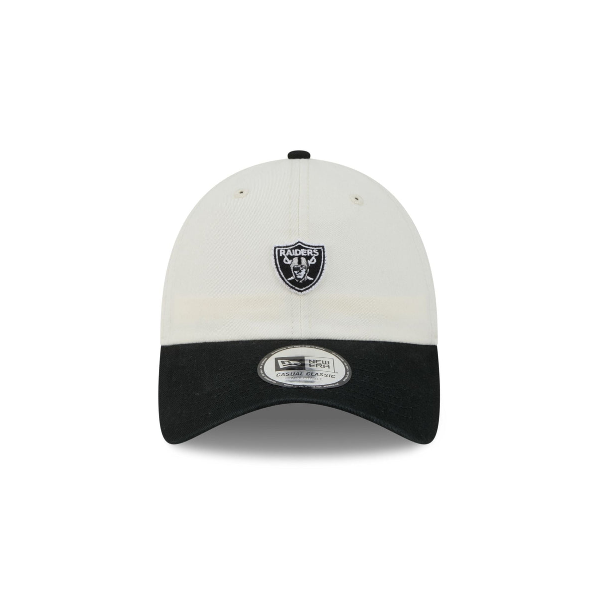 Las Vegas Raiders Mini Logo Chrome White Casual Classic Adjustable Hat