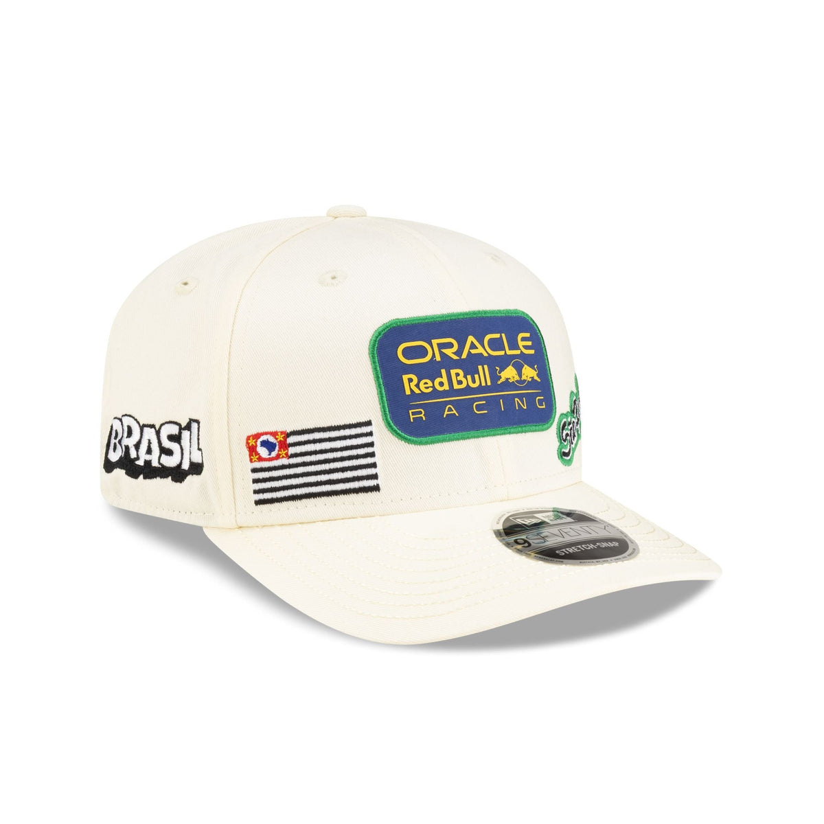 2026 Brazil Race Special Oracle Red Bull Racing Chrome White 9SEVENTY Stretch-Snap Hat