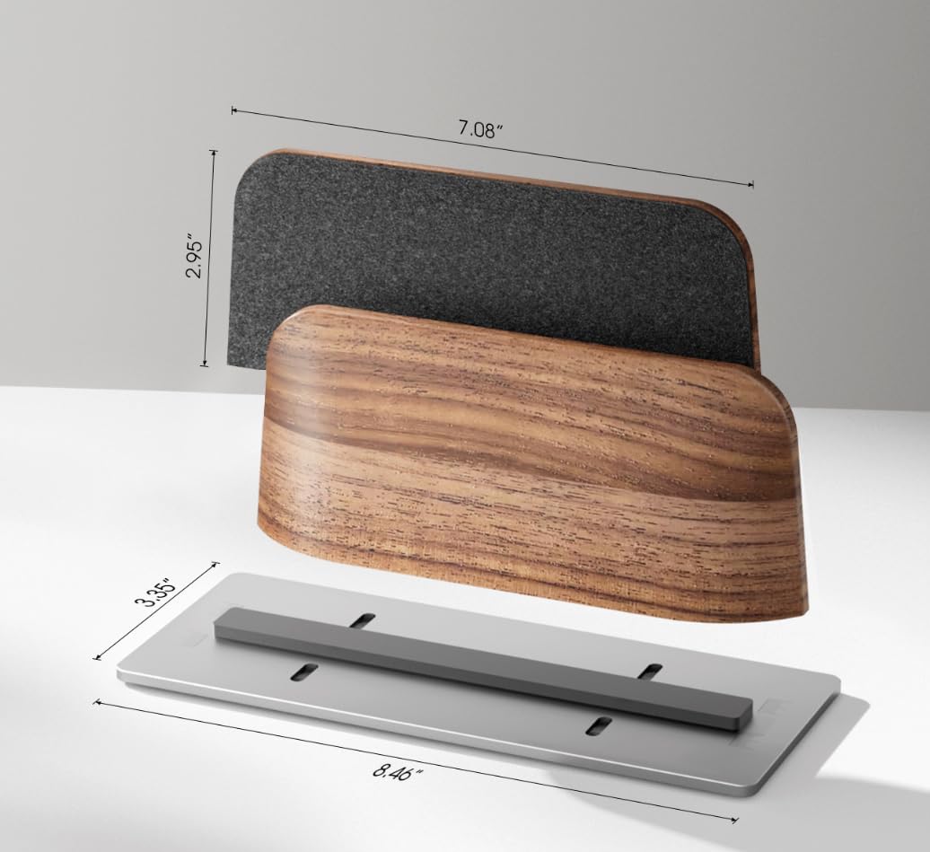UPERGO Wooden Vertical Laptop Stand, Desk Tray and Headphone Stand