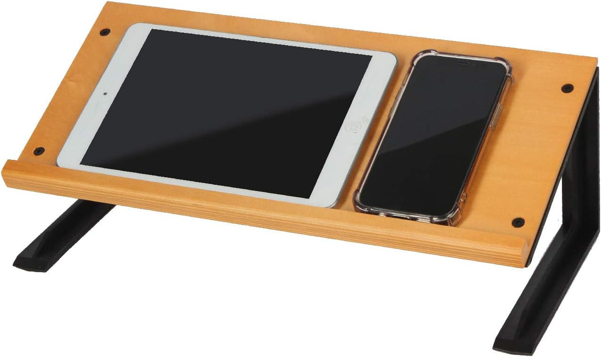 J JAKCUBE Design Tablet Smartphone Book Stand Desk, Wooden Display Organizer, Document Copy Notebook Holder for Monitor - MK294D