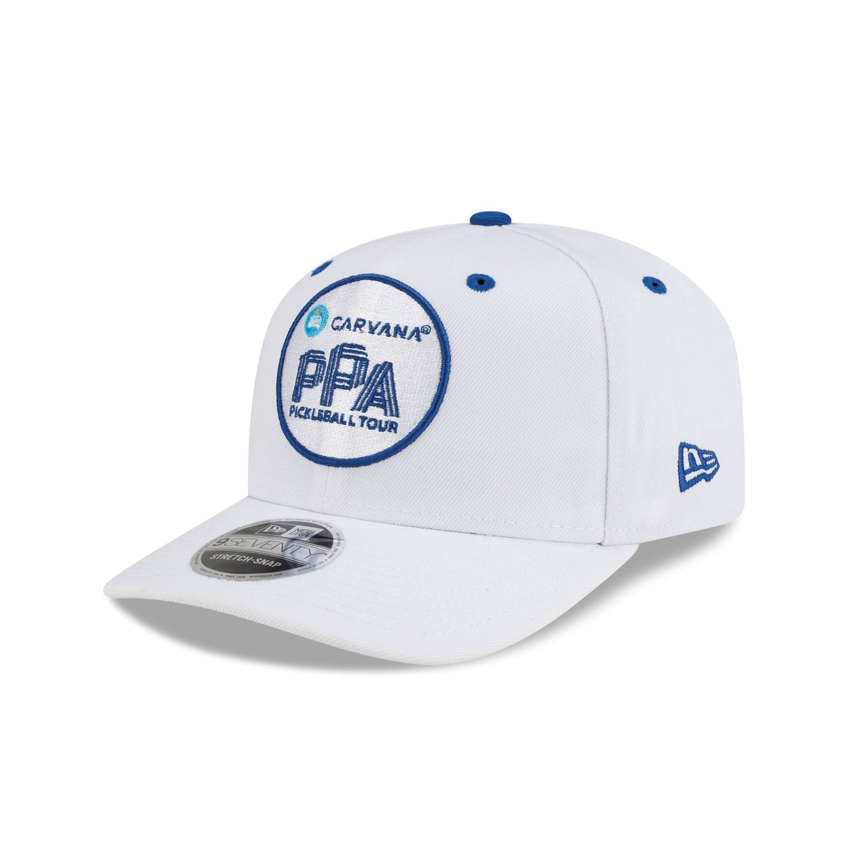 Professional Pickleball Association Carvana Pickleball Tour White 9SEVENTY Stretch-Snap Hat